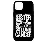 My Sister Is Stronger Than Lung Cancer Awareness Case for iPhone 14 Plus