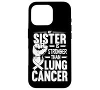 My Sister Is Stronger Than Lung Cancer Awareness Case for iPhone 16 Pro