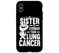 My Sister Is Stronger Than Lung Cancer Awareness Case for iPhone X/XS