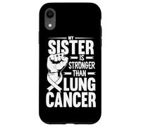 My Sister Is Stronger Than Lung Cancer Awareness Case for iPhone XR