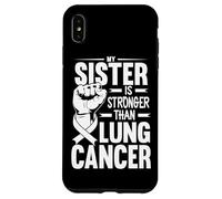 My Sister Is Stronger Than Lung Cancer Awareness Case for iPhone XS Max
