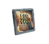 My Six Pack Slate Coaster - Beer Bottle Crate Design - Funny Gift for Beer Lovers, Home Bar, Man Cave, or Father's Day (slco-kf25-my6packkvd)