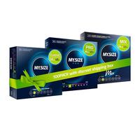 MY.SIZE 100 Condoms 49 mm Megaset Classic+Mix+Pro I Size 1 I Economical 100-piece Packet I Extra Thin Premium Condoms I Very Thin Sensitive I Wall Thin