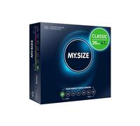 MY.SIZE Classic Condoms Size 1 I 47 mm Width I 36 Pieces Bulk Pack I Premium Condoms Extra Thin I Condoms True to Touch Gossamer I Thin 0.07 mm Wall Thickness I Condoms Vegan I Condoms for Men
