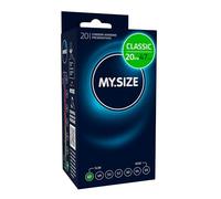 MY.SIZE Classic Condoms, 47mm Width, Pack of 20, Premium Extra Thin, Real Feel, Very Soft, 0.07mm Wall Thickness, Vegan, for Men