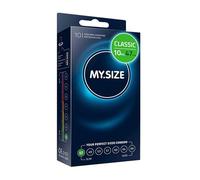 MY.SIZE Classic Condoms Size 1 I 47 mm Width I 10 Pieces Standard Pack I Premium Condoms Extra Thin I kondoms True to Touch Gossamer I Thin 0.07 mm Wall Thickness I Condom Vegan I for Men