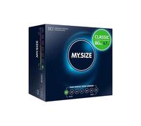 MY.SIZE Classic Condoms Size 1 I 47 mm Width I 80 Pieces mega Pack I Premium Condoms Extra Thin I Condoms True to Touch Gossamer I Thin 0.07 mm Wall Thickness I Condoms Vegan I Condoms for Men