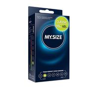 MY.SIZE Classic Condoms Size 2 I 49 mm Width I 10 Pieces Standard Pack I Premium Condoms Extra Thin I True to Touch Gossamer I Thin 0.07 mm Wall Thickness I Vegan I for Men