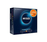 MY.SIZE Classic Condoms Size 4 I 57 mm Width I 36 Pieces Bulk Pack I Premium Condoms Extra Thin I Condoms True to Touch Gossamer I Thin 0.07 mm Wall Thickness I Condoms Vegan I Condoms for Men