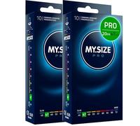 MY.SIZE PRO 20 Pieces 47mm Elite - Extra Slim, Highly Purified Vytex Latex for Less Odor, Very Easy to Open and unroll