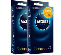 MY.SIZE PRO 20 Pieces 53mm Elite - Regular Size Condoms, Highly Purified Vytex Latex for Less Odor, Very Easy to Open and unroll