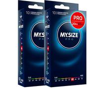 MY.SIZE PRO 20 Pieces 60mm Elite - XXL Condoms, Highly Purified Vytex Latex for Less Odor, Very Easy to Open and unroll