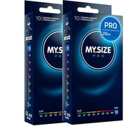 MY.SIZE PRO 20 Pieces 72mm Elite - MEGA XL Condoms, Highly Purified Vytex Latex for Less Odor, Very Easy to Open and unroll