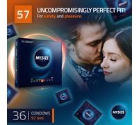 My Size Pro Condoms | 57 mm | Vegan | Regular Size Latex Condoms | Pack of 36