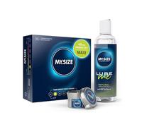 MY.SIZE Value Pack 49 mm Condoms (36-Pack) with Natural Lubricant 250 ml and Massage Candle
