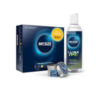 MY.SIZE Value Pack Condoms 53 mm, Pack of 36 + MY.SIZE Natural Lubricant 250 ml + MY.SIZE Massage Candle