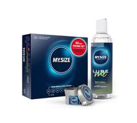MY.SIZE Value Pack Condoms 60 mm, Pack of 36 + MY.SIZE Natural Lubricant 250 ml + MY.SIZE Massage Candle