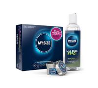 MY.SIZE Value Pack Condoms 64 mm, Pack of 36 + MY.SIZE Natural Lubricant 250 ml + MY.SIZE Massage Candle