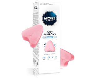 MY.SIZE Woman Soft Tampons Normal, 20 Pieces, stringless tampons for Sport, Love, and spa