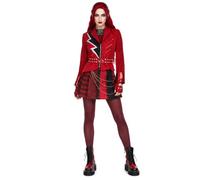 My Sky Women's Red Princess Wonderland Costume Cosplay Set | Jacket and Skirt, Lace Top, with Belt Gloves Stockings, Halloween Party Cosplay Costumes