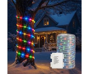 My Smart Buy 10M Multi-Colour Festive Tube Light - 100 Micro Leds, 8 Function Controller, Battery Operated - Indoor Outdoor Display