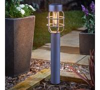 My Smart Buy 2X Solar Powered Anglia Caged Stake Lights Weather Resistant Outdoor Garden Led Lighting For Lawn Patio Pathway Border 59Cm