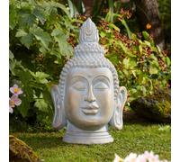 My Smart Buy Buddha Xl - 50 Cm Brushed Gold Garden Statue, Serene Indoor/outdoor Décor, Tranquil Feature For Patios And Gardens
