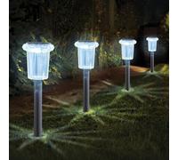 My Smart Buy Crystal Effect Solar Garden Stake Lights Set Of 4 - Path And Driveway - 32.5Cm