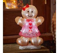 My Smart Buy Inlit Ice Gingerbread Girl - 24 Led Battery Indoor Outdoor Christmas Ornament