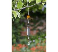My Smart Buy Robin Windchime - 34 Cm Tall Musically Tuned Outdoor Windchime With Bird Motif And Weather-Resistant Finish
