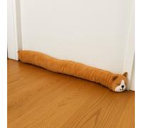 My Smart Buy Sleepy Cat Draught Excluder 88Cm - Weighted Door & Window Draft Stopper, Super Soft Plush Fabric, Hanging Loop