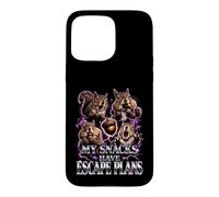 My Snacks Have Escape Plans Funny Squirrel Lover Nut Hoarder Case for iPhone 15 Pro Max
