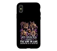 My Snacks Have Escape Plans Funny Squirrel Lover Nut Hoarder Case for iPhone X/XS