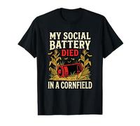 My Social Battery Died in Humorous Struggles Media Addiction Value Graphic T-Shirt