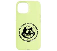 My social battery dies three conversations ago Case for iPhone 15