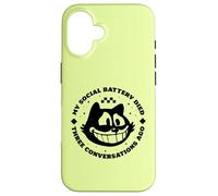 My social battery dies three conversations ago Case for iPhone 16