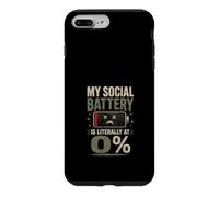 My Social Battery is at 0% - Introvert Humor Case for iPhone 7 Plus/8 Plus
