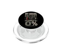 My Social Battery is at 0% - Introvert Humor PopSockets PopGrip for MagSafe