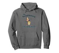 My Social Battery is Dead Awkward Butterfly Needs Charging Pullover Hoodie