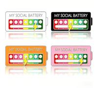 My Social Battery Slider Pin - Funny Enamel Pins for 7 Days a Week, Interactive Mood Badge for Introverts, Non-Verbal Emotional Brooch for Backpacks Jackets Hats Clothing Accessories, One size, Zinc