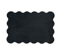 My Soft Bathroom Mat - Black Washable - Scallop