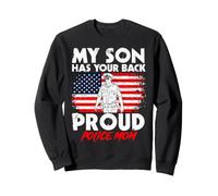 My Son Has Your Back Police Officer Mom Mother´s Day Sweatshirt