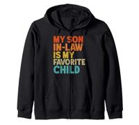 My Son-In-Law Is My Favorite Child Funny Mother-In-Law Retro Zip Hoodie