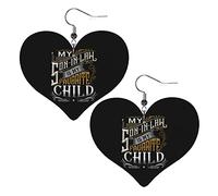 My Son In Law Is My Favorite Child Leather Earrings For Women Dangle Earring Drop Heart Pendant With Hook Gifts For Adult Girl