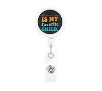 My Son in Law is My Favorite Child Retractable Badge Holder Reel Clip Id Card Holder forNurse Student Office Worker