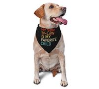My Son in Law is My Favorite Child Spring Dog Bandanas Boy Bulk Puppy Kerchief Adjustable Soft Triangle Bibs Accessories for Small Medium Large Dogs Cats White