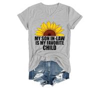My Son in Law is My Favorite Child T-Shirt, Son in Law Favorite Child Shirt V Neck Grey