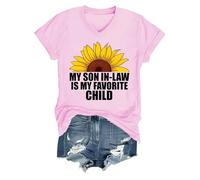 My Son in Law is My Favorite Child T-Shirt, Son in Law Favorite Child Shirt V Neck Pink