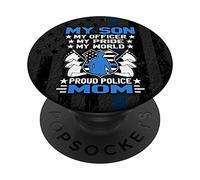 My Son Is A Brave Officer Law Enforcement - Proud Police Mom PopSockets Swappable PopGrip