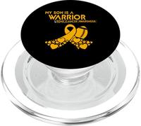My Son is a Warrior Bone Cancer Awareness PopSockets PopGrip for MagSafe